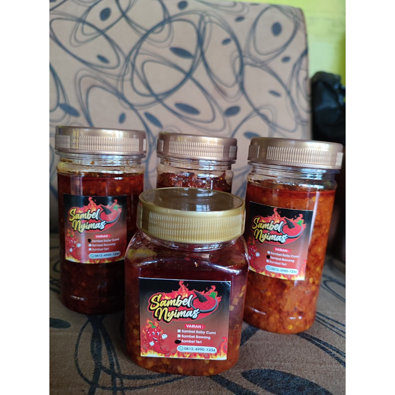 

Sambel Nyimas200gr - Sambel Baby Cumi/Sambel Bawang/ Sambel Teri Medan