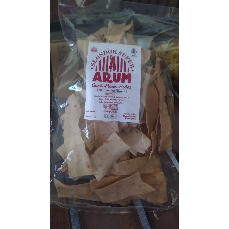 

Kerupuk Solondok Pedas Manis | Opak Slondok Mentah Kemasan -+230gr Grade A