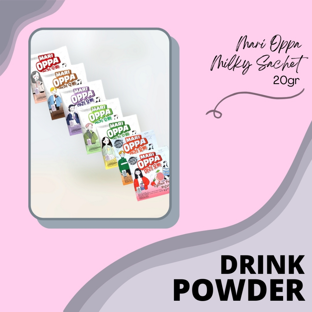 

DRINK POWDER | BUBUK MINUMAN | SERBUK MINUMAN | MARI OPPA MILKY DRINK SACHET | MARI OPPA MILKY 20GR