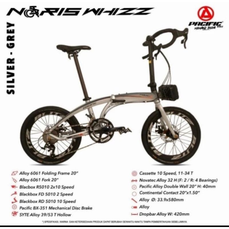 Sepeda Lipat Pacific NORIS WHIZZ 20" Folding Bike