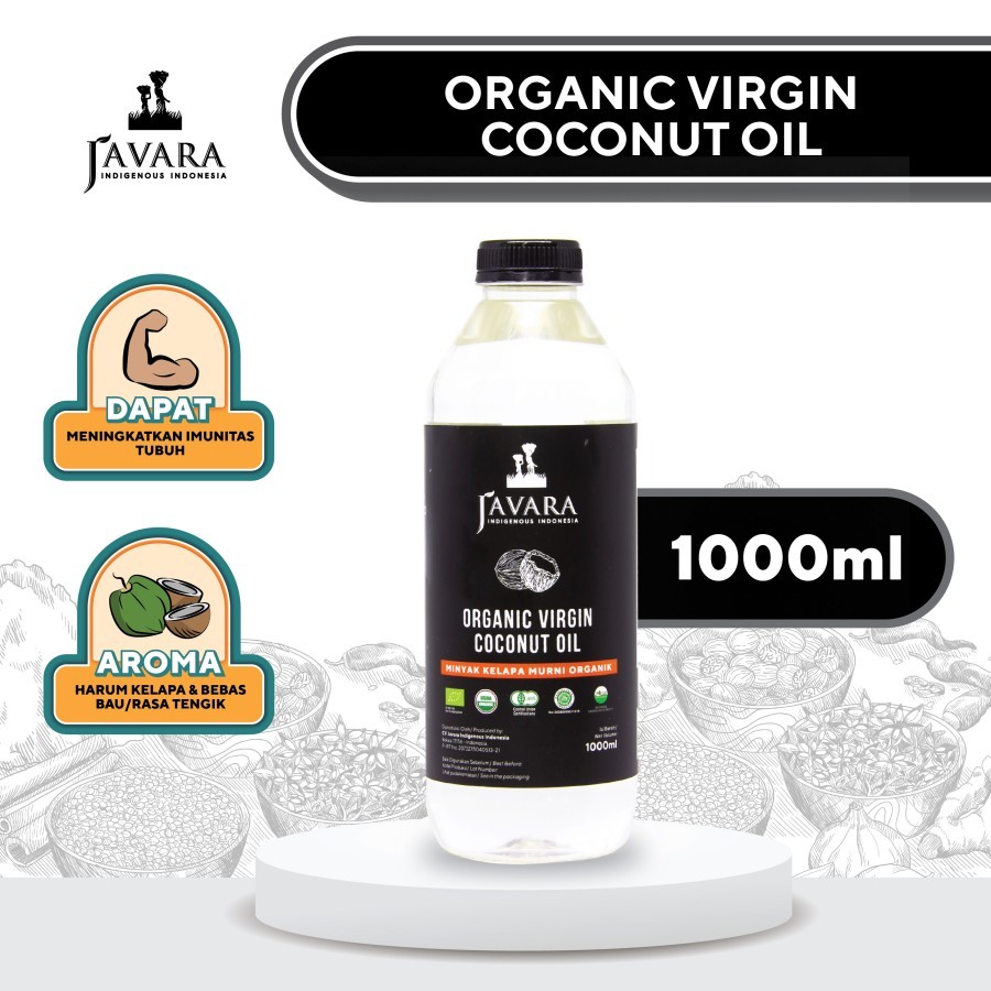 

Javara Organic Virgin Coconut Oil Minyak VCO Organik - Minyak Kelapa Murni 1000 ml