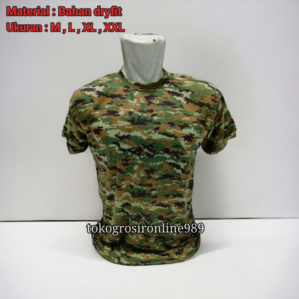 Kaos jersey dryfit motif loreng kostrad