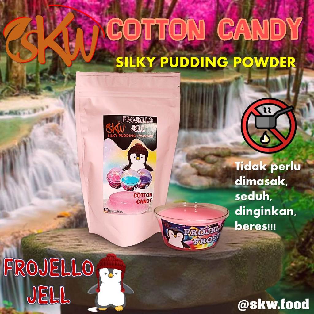 

Frojello Jell Silky Pudding tanpa masak Cotton Candy 125 gr