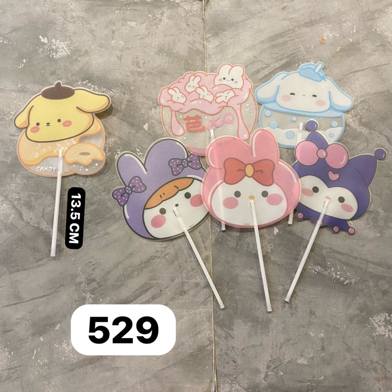 (PAP) Kipas Tangan Sanrio XL / kipas tangan sanRio jumbo / kipas karakter murah / kipas tangan sanRi