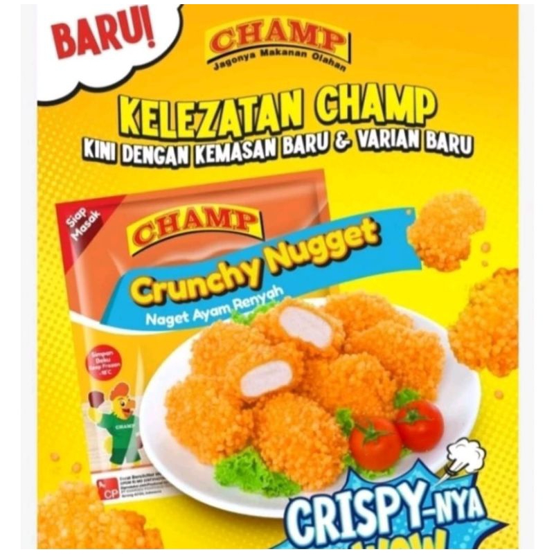 

Champ Chicken Nugget Crispy, Crunchy Chicken Nugget 450gr