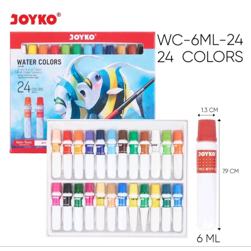 

CAT AIR/WATER COLOR JOYKO 24 WARNA WAC-6ML-24W
