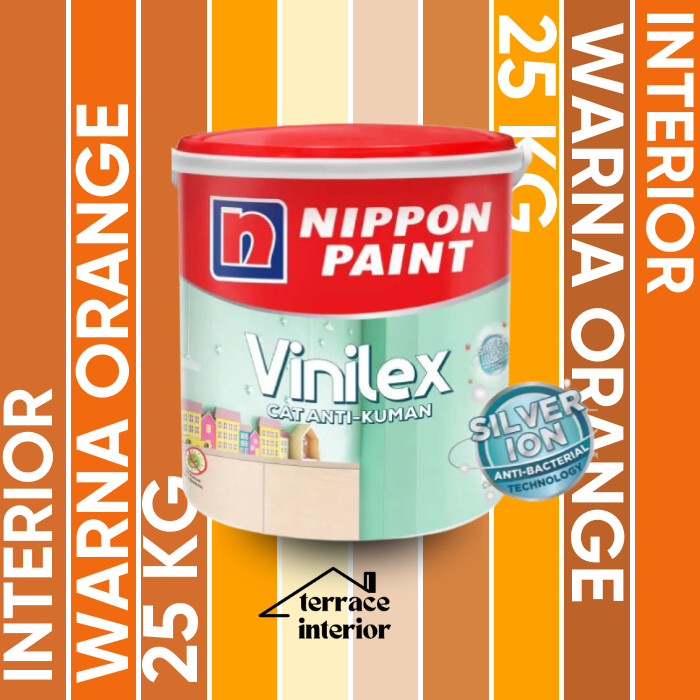 Cat Tembok Vinilex Silver Ion Nippon Paint Interior Warna Orange 25kg