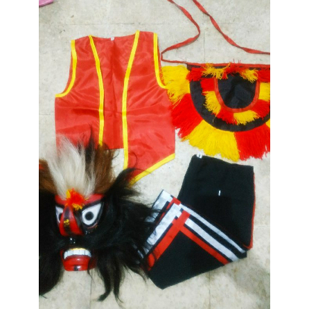 Paket Komplit Set ganong murah / kostum ganong / Rompi ganongan anak/baju ganongan / embong murah