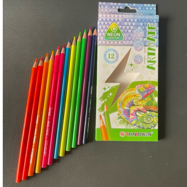 

Pensil Warna Neon 12 warna TIANBOWEN 9990