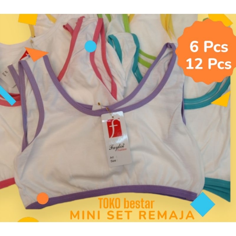 6 Pcs 12 Pcs 24 Pcs Pakaian Dalam Anak Remaja Perempuan Miniset Putih Anak Tanggung 9 Sampai 15 Tahu