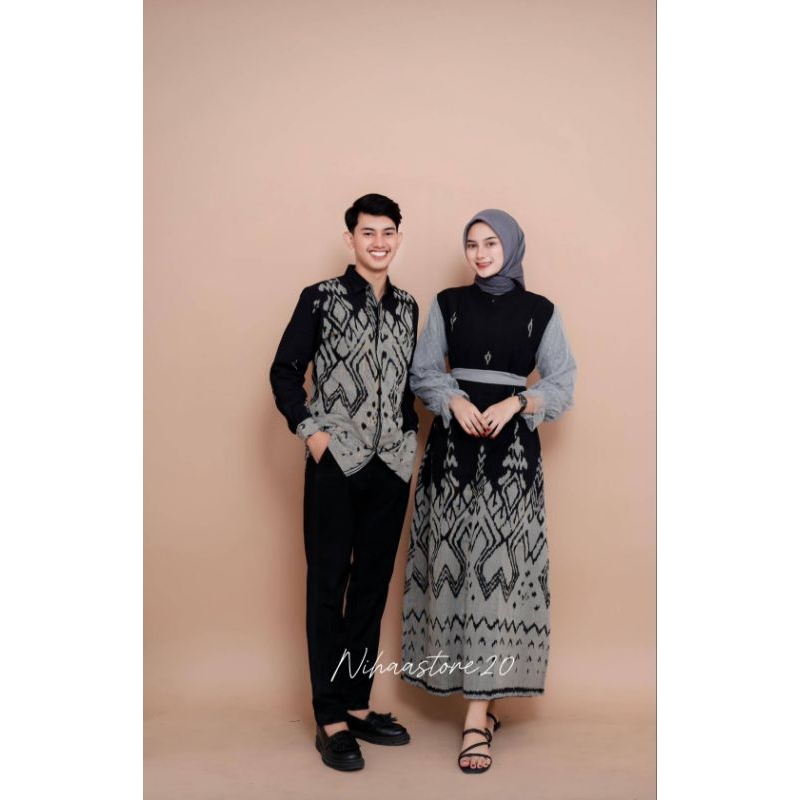 BAJU COUPLE TENUN - GAMIS RUBY COUPLE - BAJU SARIMBIT KONDANGAN,LAMARAN