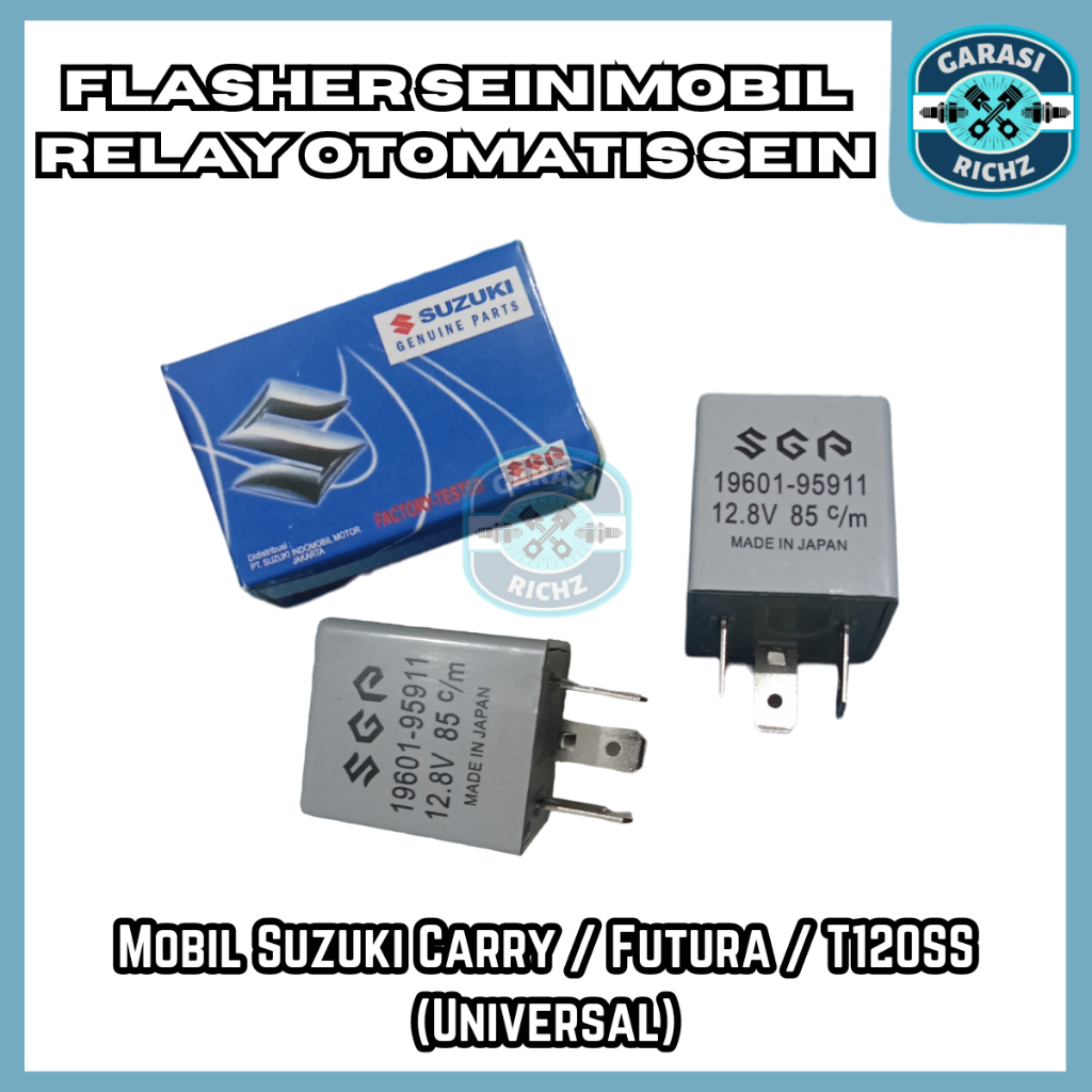 FLASHER SEIN 12 VOLT / RELAY OTOMATIS LAMPU SEN / RITING MOBIL SUZUKI CARRY / FUTURA / MITSUBISHI T1