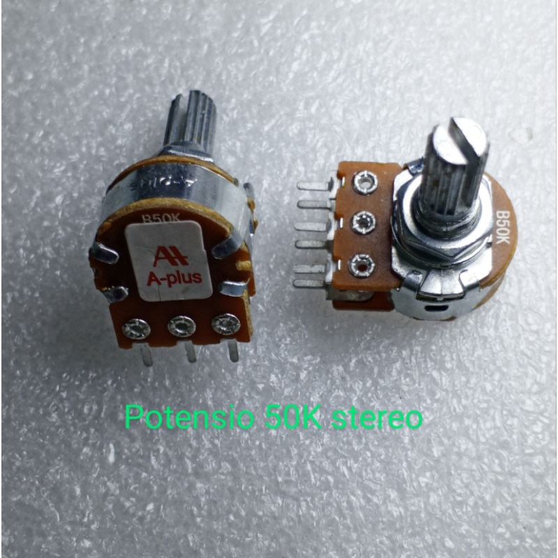 POTENSIOMETER POTENTIO STEREO A-PLUS A+ B 50K