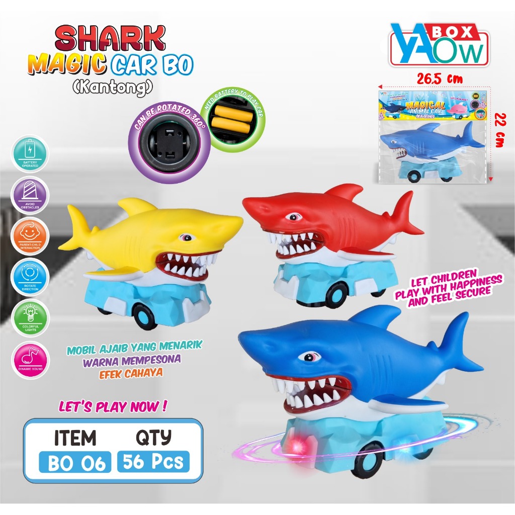 MAINAN MAGIC CAR BO. HIU MAINAN MOBIL KENDARAAN BENTUK IKAN HIU DAN LUMBA-LUMBA