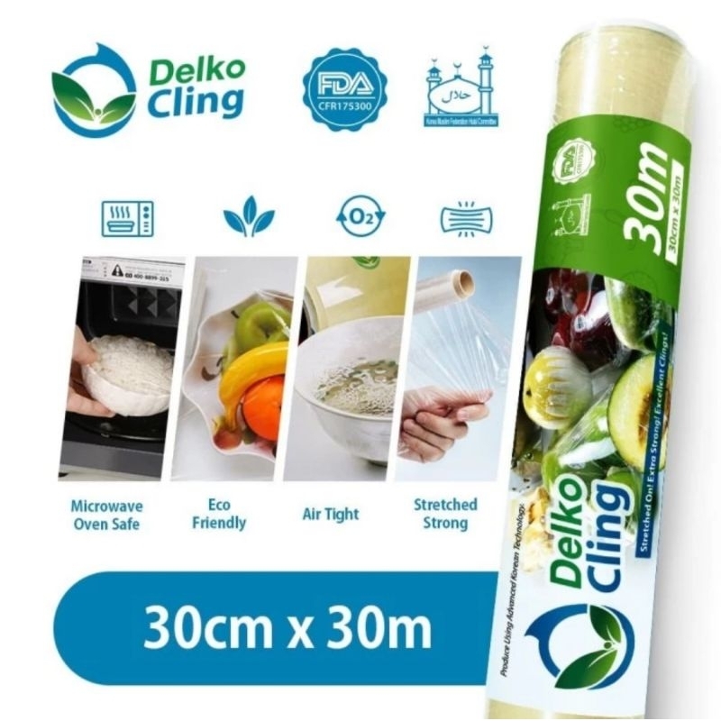 PLASTIK CLING WRAPPING MAKANAN DELKO CLING 30x30