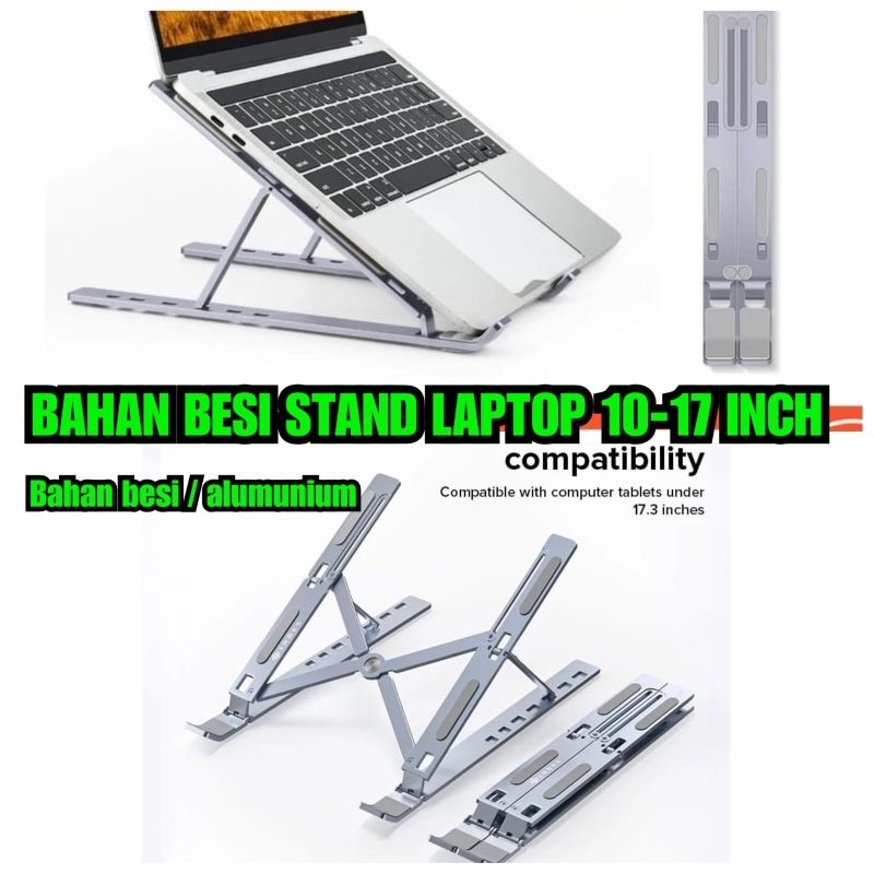 Stand laptop alumunium holder laptop stand holder laptop besi stand tablet dll