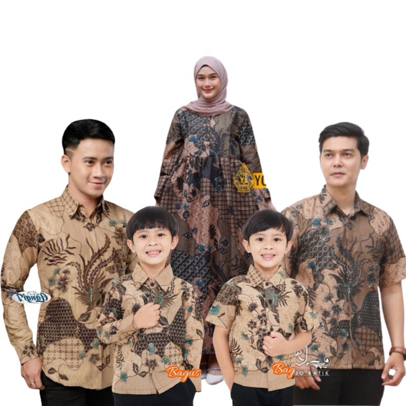 BAJU BATIK COUPLE KELUARGA || BAJU BATIK COUPLE PASANGAN || BAJU BATIK COUPLE MOTIF SEKAR JAGAT COKL