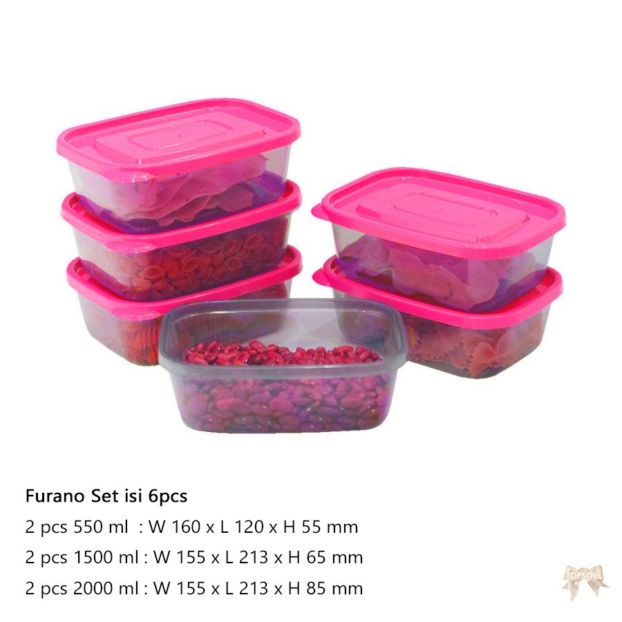 BESTPROMO FURANO PREMIUM FULL COLOUR TOPLES SET CALISTA KOTAK MAKAN AIRTIGHT / CALISTA FURANO FULL
