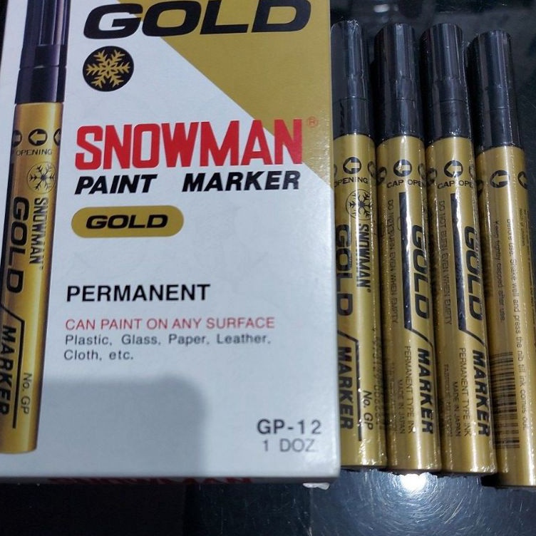 

KODE P54Z spidol snowman paint marker GP12 goldemas tertera harga 3 pcs