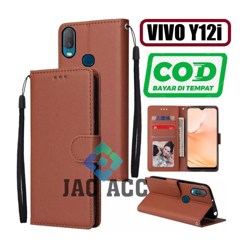 FLIP CASE HP PREMIUM UNTUK VIVO Y12i LEATHER FLIP CASE HP PREMIUM UNTUK VIVO Y12i