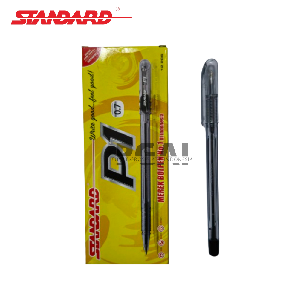 

BOLPOIN BULPOIN PULPEN STANDRAD P1 0.7 MM TINTA HITAM 1 PACK ISI 12 PCS