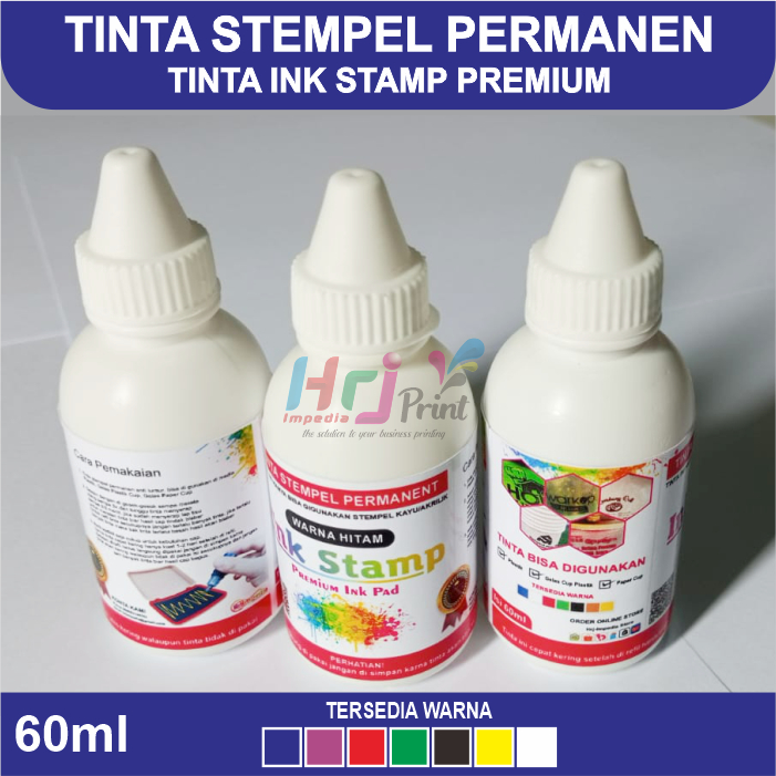 Tinta Stempel Permanen Untuk Plastik Tinta Stempel Permanen Ink Stamp isi 60ml | Tinta Stempel Perma