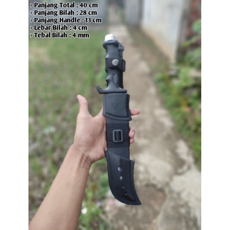 AS Pisau Hunting Survival Berburu Panjang, Pisau Hunting King Kobra Hitam