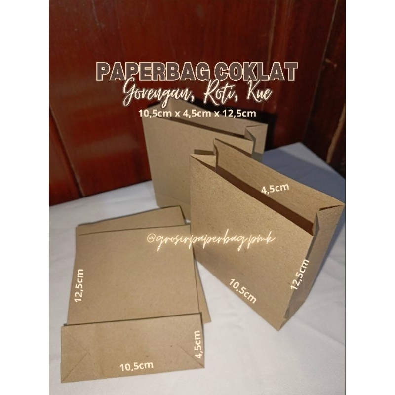 

Paperbag Snack 10,5x4,5x12,5 Gorengan, Roti, Kue