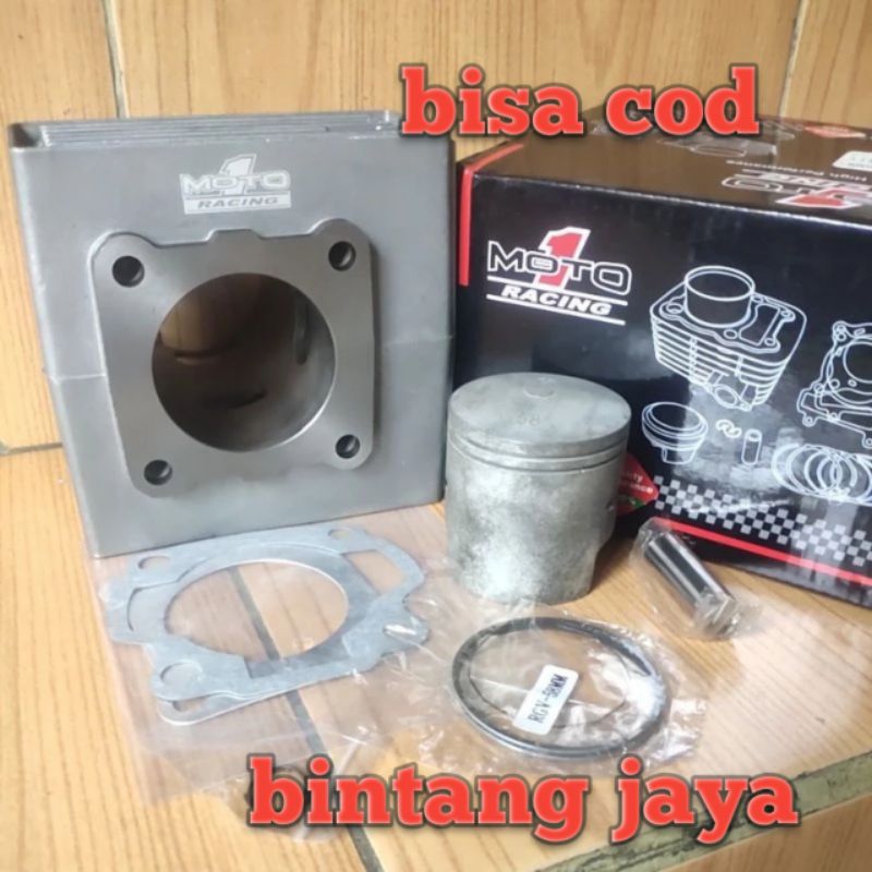 blok seher/cylinder blok bore up moto 1 ukuran 56mm dan  58mm  buat motor satria 2tak/satria kotak h