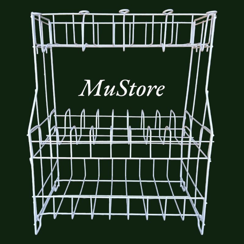 Rak Piring mini RPL susun 3 gelas Rak dapur wastafel meja serbaguna