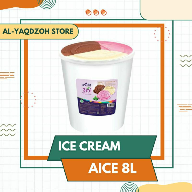 

Ice Cream Aice Rasa NEAPOLITAN 8Liter