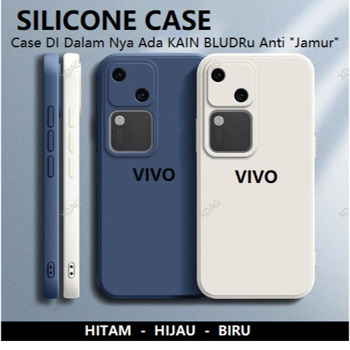 Hans - TPU SILICONE Case - Soft Touch VIVO V30 V30PRO Leather Cover - Official, Shock-Absorbent Blac