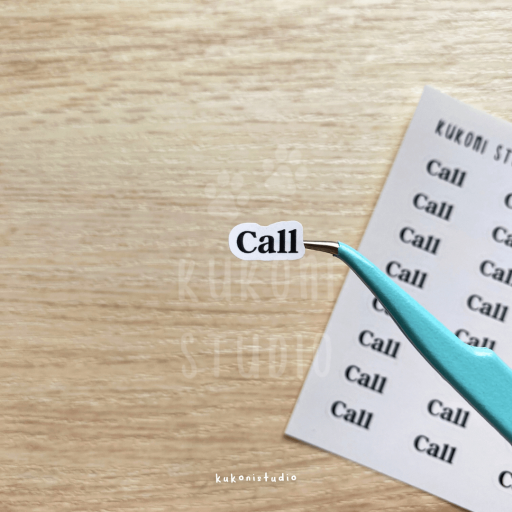 

Call Sticker | Planner Sticker | Kukoni Studio