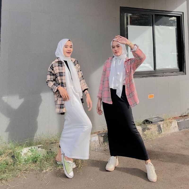 Rok Span Panjang Premium Rok Span Scuba Model Kerja Terbaru Rok Wanita Jumbo