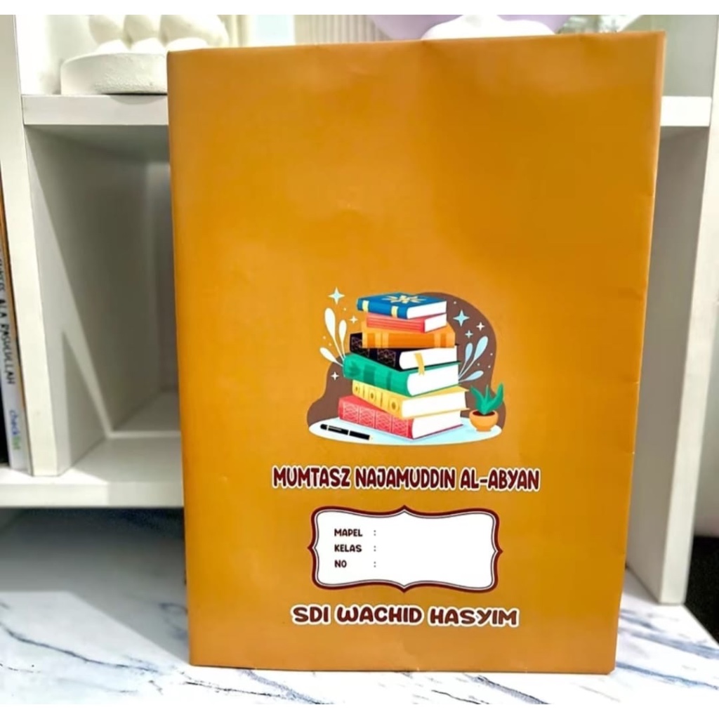 

10 PCS SAMPUL BUKU POLOS COKLAT AESTETIC CUSTOM NAMA DAN NAMA SEKOLAH UNTUK TK SD SMP - SAMPUL BUKU