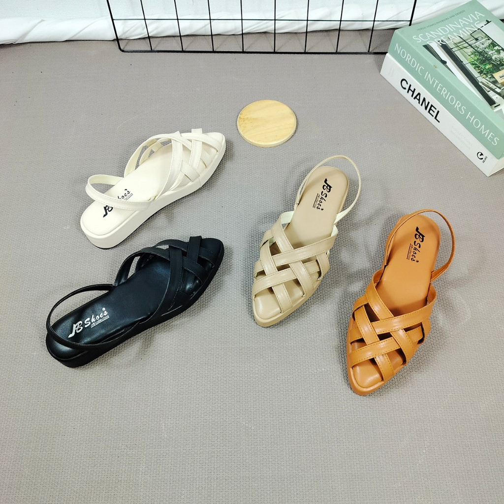 Sepatu Kantor Korean Style Wanita Sapatu Spatu Wejes Perempuan Wedge Kerja Terbaru Kekinian Weges Ce