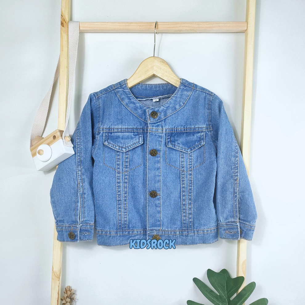 KODE C86T TERLARISSS Jaket Jeans Anak Kerah Bulat NATASCHA