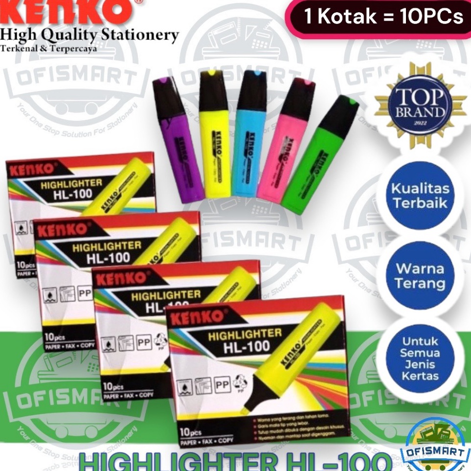 

KODE W22G Kenko Highlighter HL1 Stabilo Pen 1Ktk1PCs