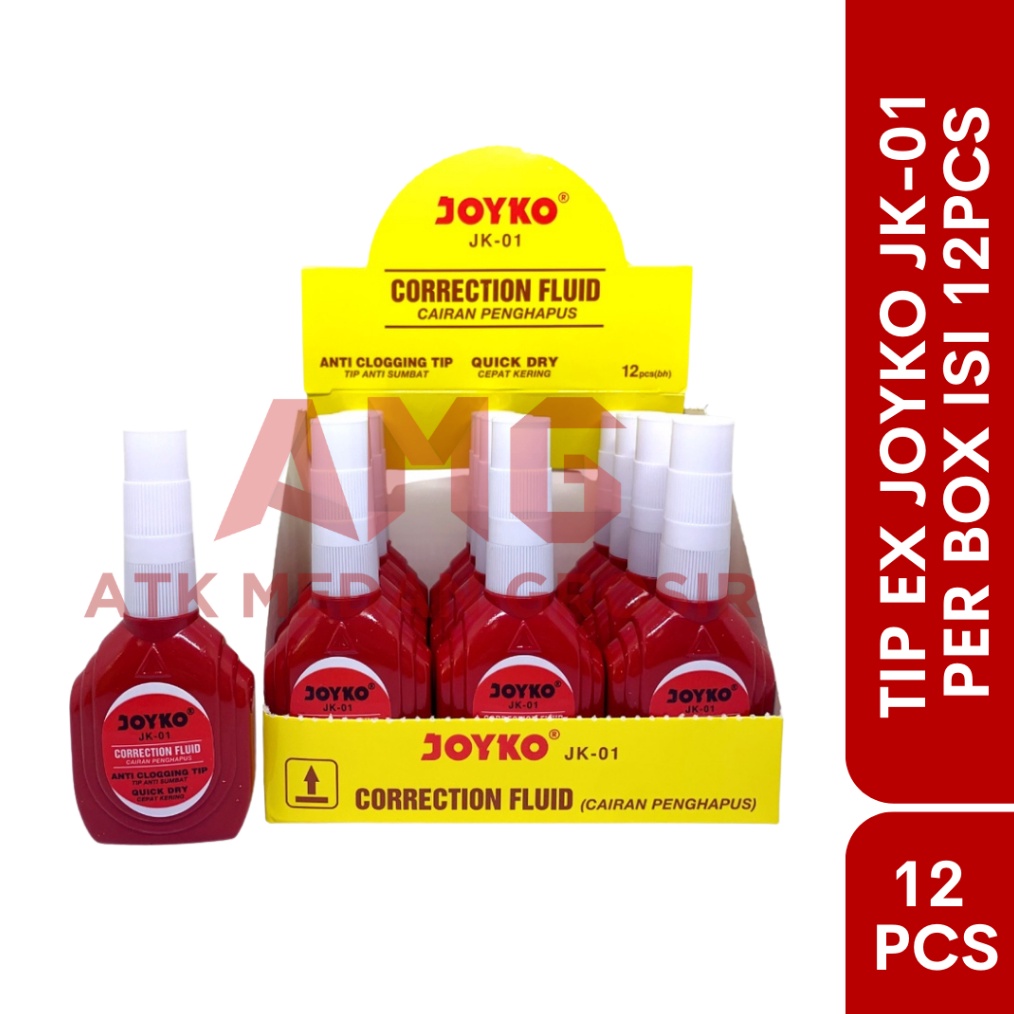 

KODE H65J TIP EX CORRECTION JOYKO MERAH JK1 PER BOX ISI 12PCS