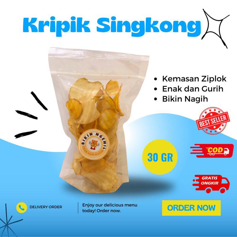 

Keripik Singkong/Snack Kiloan Murah/Cemilan Enak dan Gurih/Aneka Snack Murah