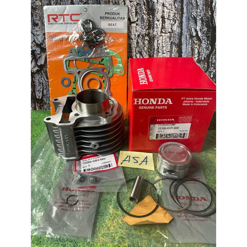 Blok seher beat karbu +topset komplit pistonkit pnp spacy karu scoopy karbu  (kvy