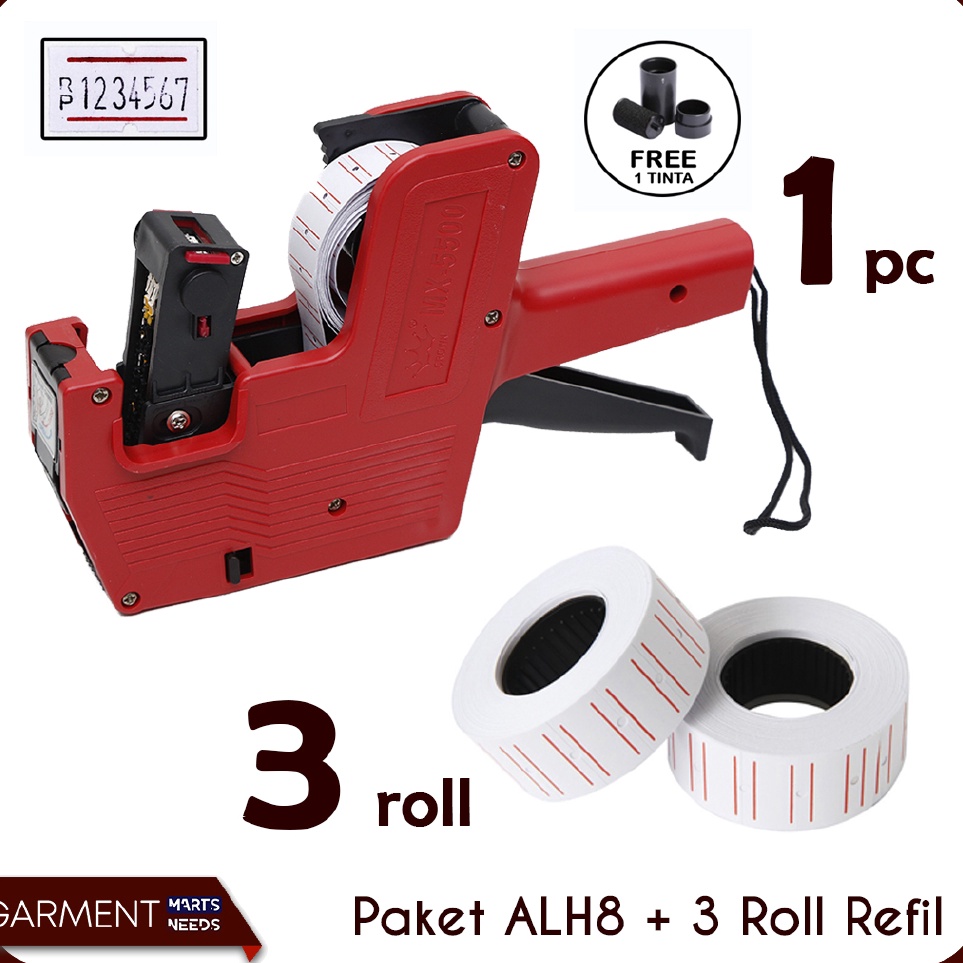 

KODE P89R ALAT LABEL HARGA PRICE LABELLER M55 3 ROLL