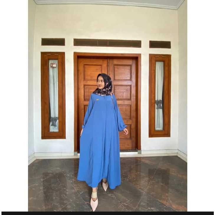 Gamis Aufa Dress gamis Polos Premium Busui Jumbo Size M - L - XL - XXL-8