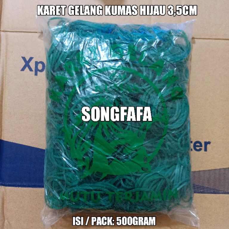 

KODE X22B Isi 5gram Karet Gelang Kumas Hijau 35cm