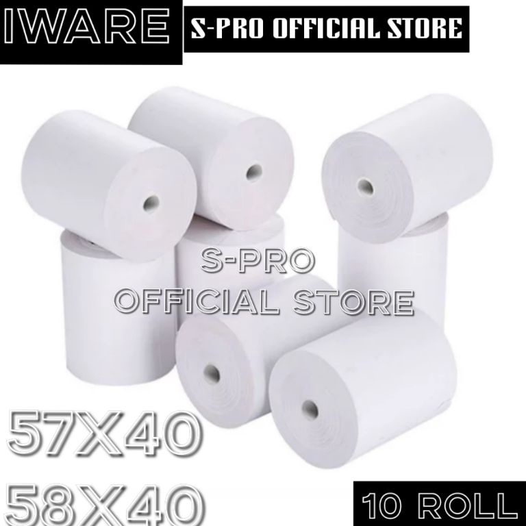 

KODE P94O 1ROLL IWARE KERTAS STRUK THERMAL 57X4 58X4 PRINTER 58MM PREMIUM