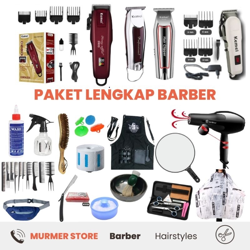 cod Paket Barbershop Lengkap Original Alat Cukur Rambut Paket Peralatan Usaha Barbershop Super Taper
