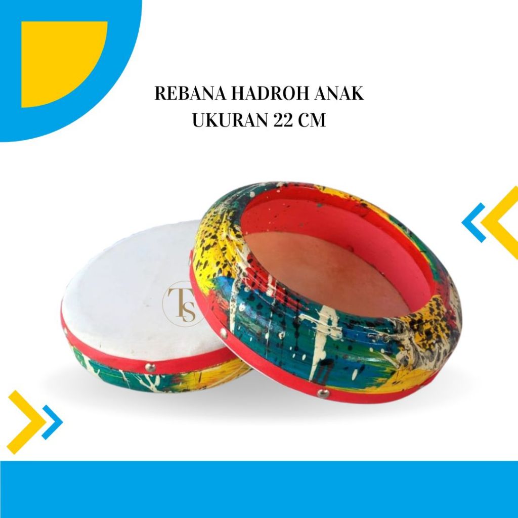 rebana hadroh hadroh murah Ukuran 22 cm alat rebana  alat musik tung kulit tam kulit gandengan bas