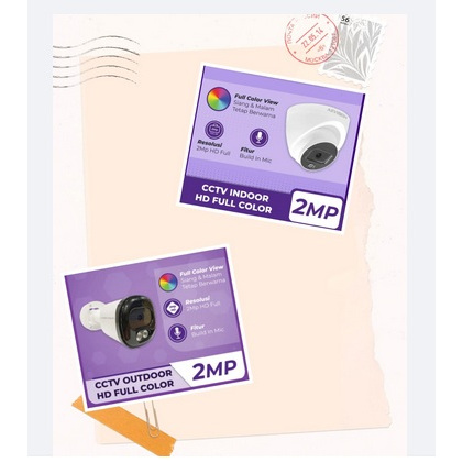 Paket CCTV 4 Camera Full color audio Aevision