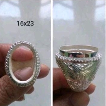 Ring perak model ukir garut