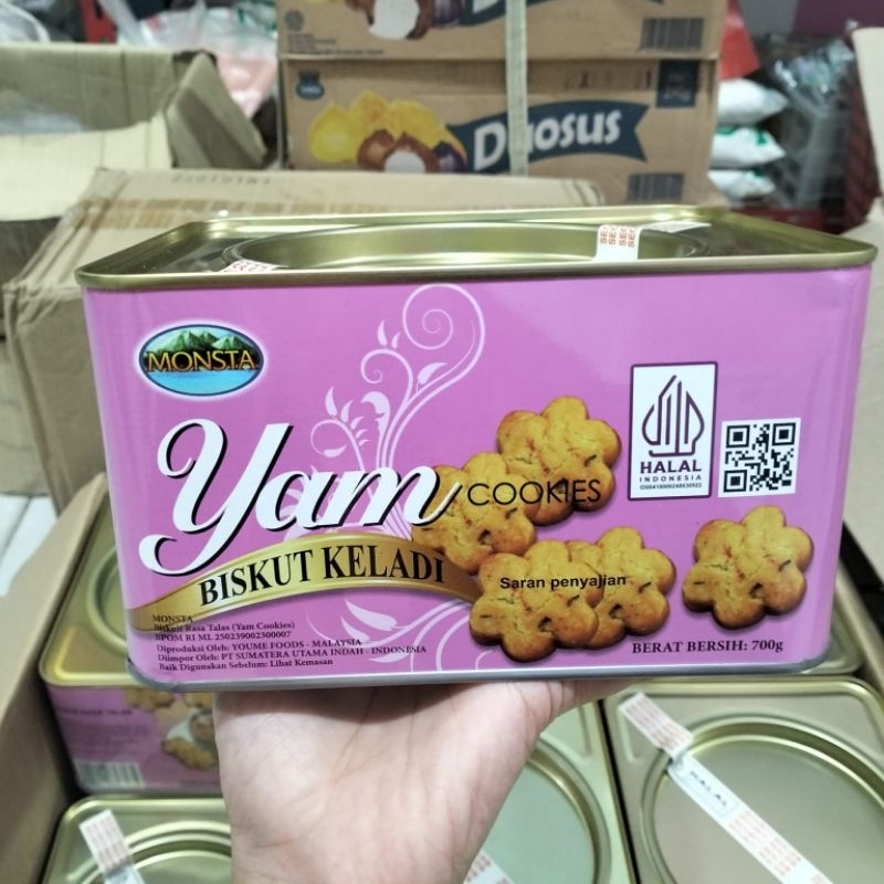 

Yam Monsta Biskuit Keladi Kaleng Original 700 Gram